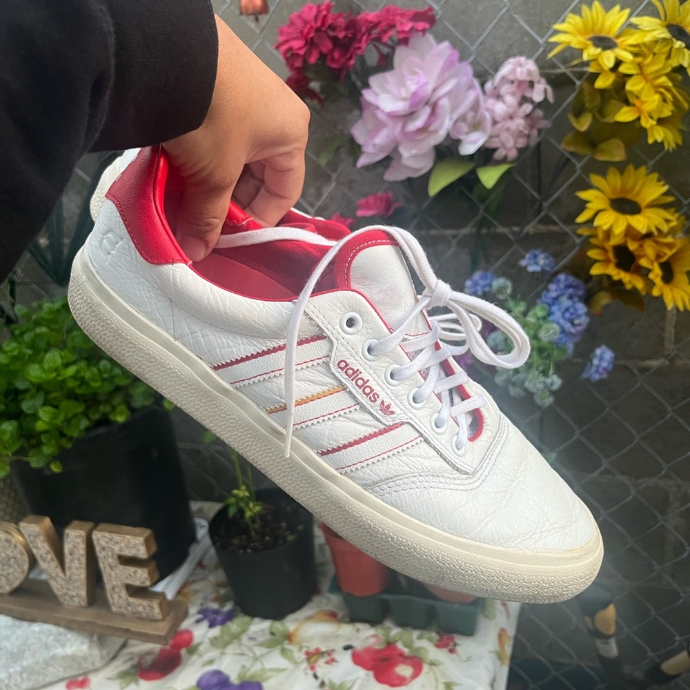 Adidas 3MC X EviseN Men's Classic Low-Top White Red Skateboarding Shoe Mens 10.5 - Picture 3 of 11